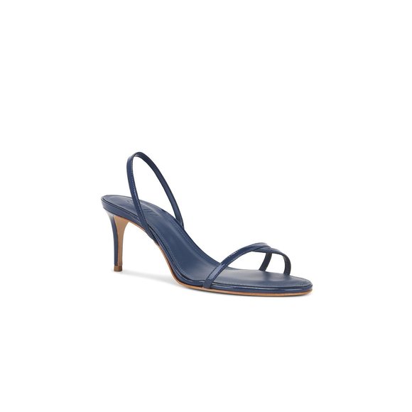New Schutz Diana Mid Sandal in Infinite Blue leather slingback heel open toe - Picture 3 of 9